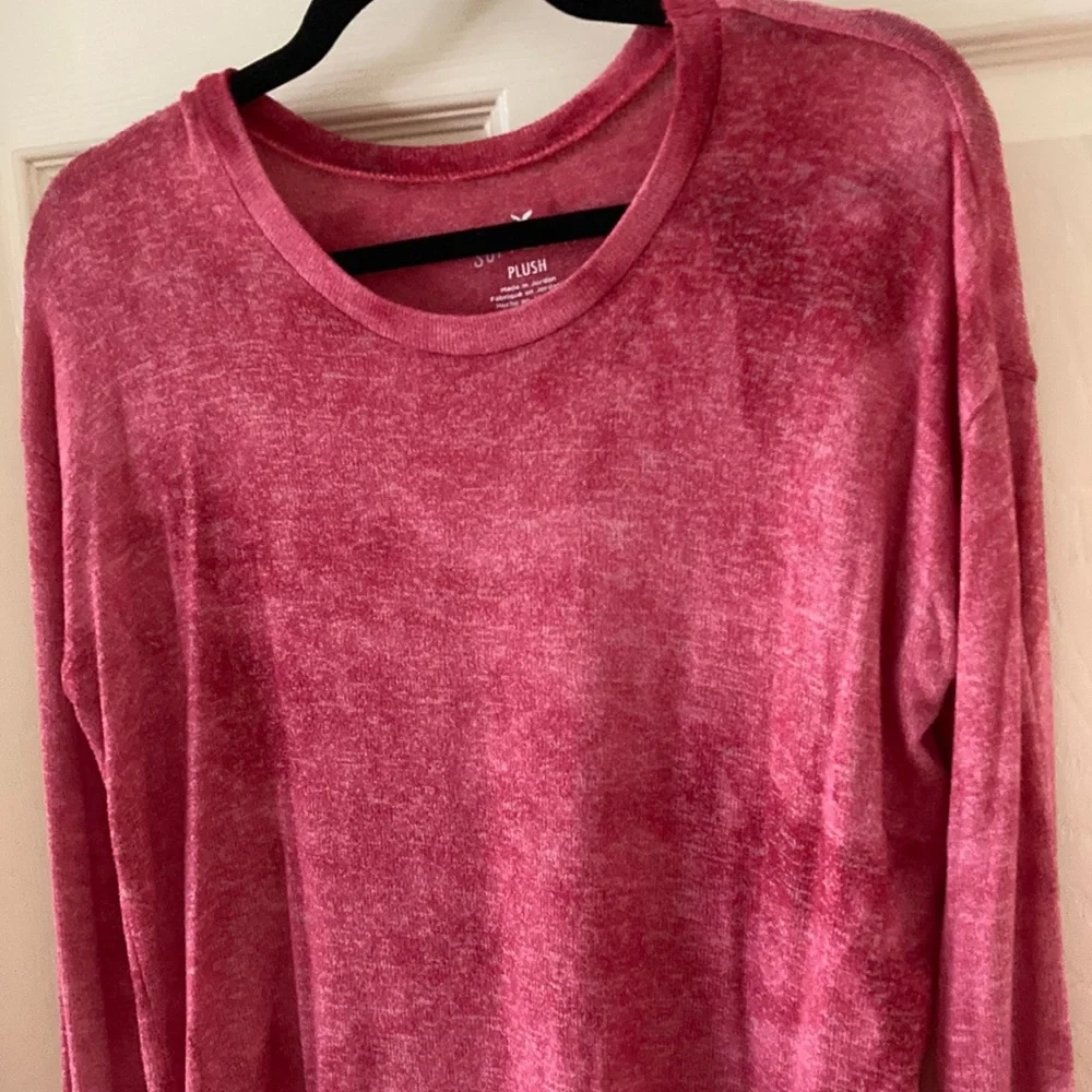 American Eagle Tie Dye Pink Ultra Soft Pullover Sweater Top Blouse Small S EUC